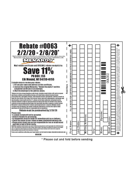 menards online rebate